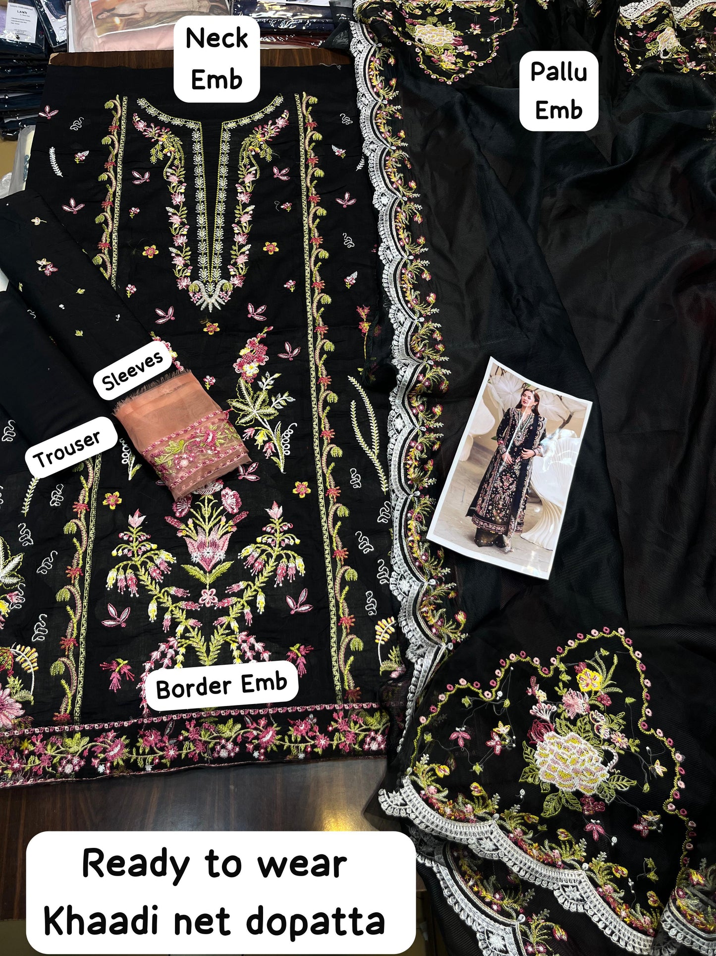 Fine Quality Lawn with Khadi net