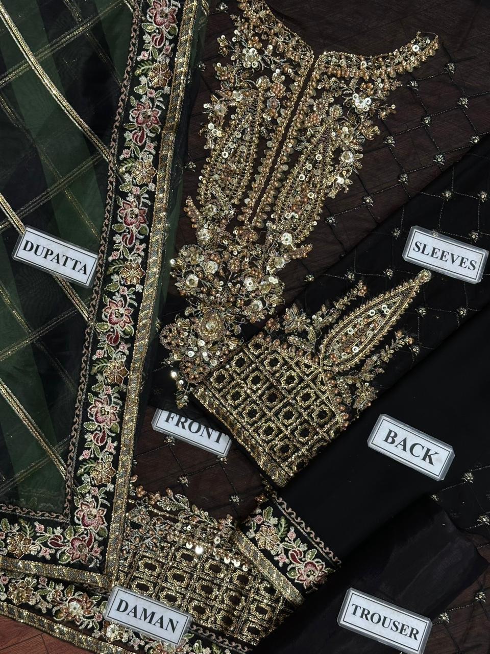 Luxury 3Pc Embroidery Suit