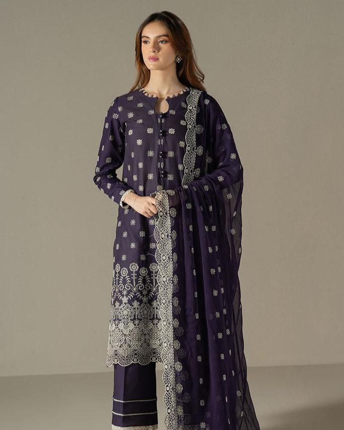 Fine Quality Lawn with Chiffon Emb Dopatta