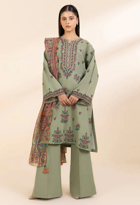 3PC LAWN EMBROIDERED