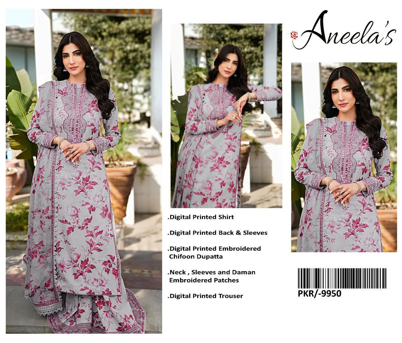 Aneela’s in Grayish Mahroon