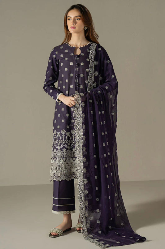 3Pc Lawn Embroidery Suit