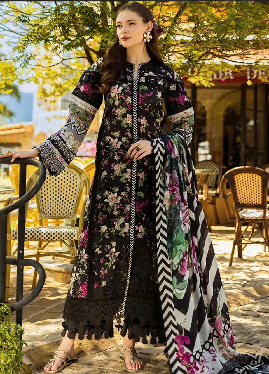 3pc Digital Print Embroidery Suit