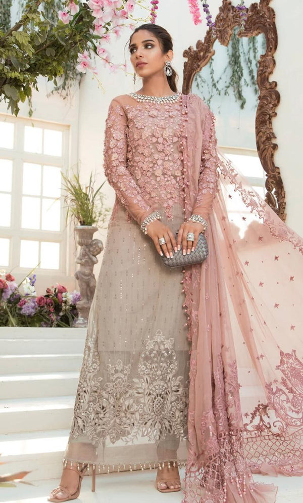 Luxury 3pc Fancy Emb Suit