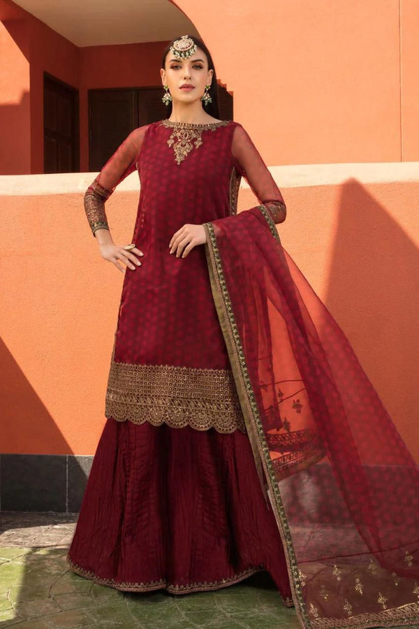 Luxury 3pc Fancy Emb Suit