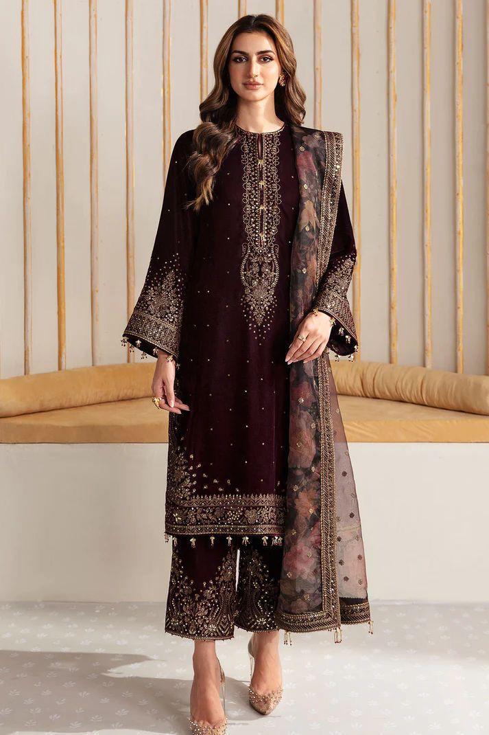 Luxury 3pc Emb Velvet Suit
