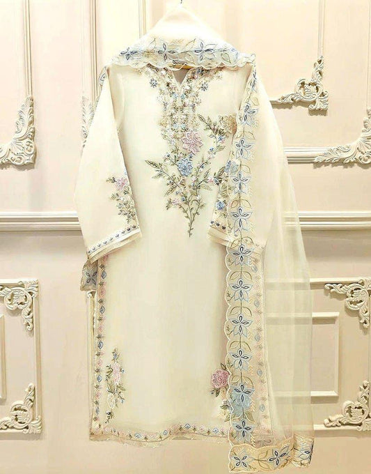 Luxury 3Pc Embroidery Suit