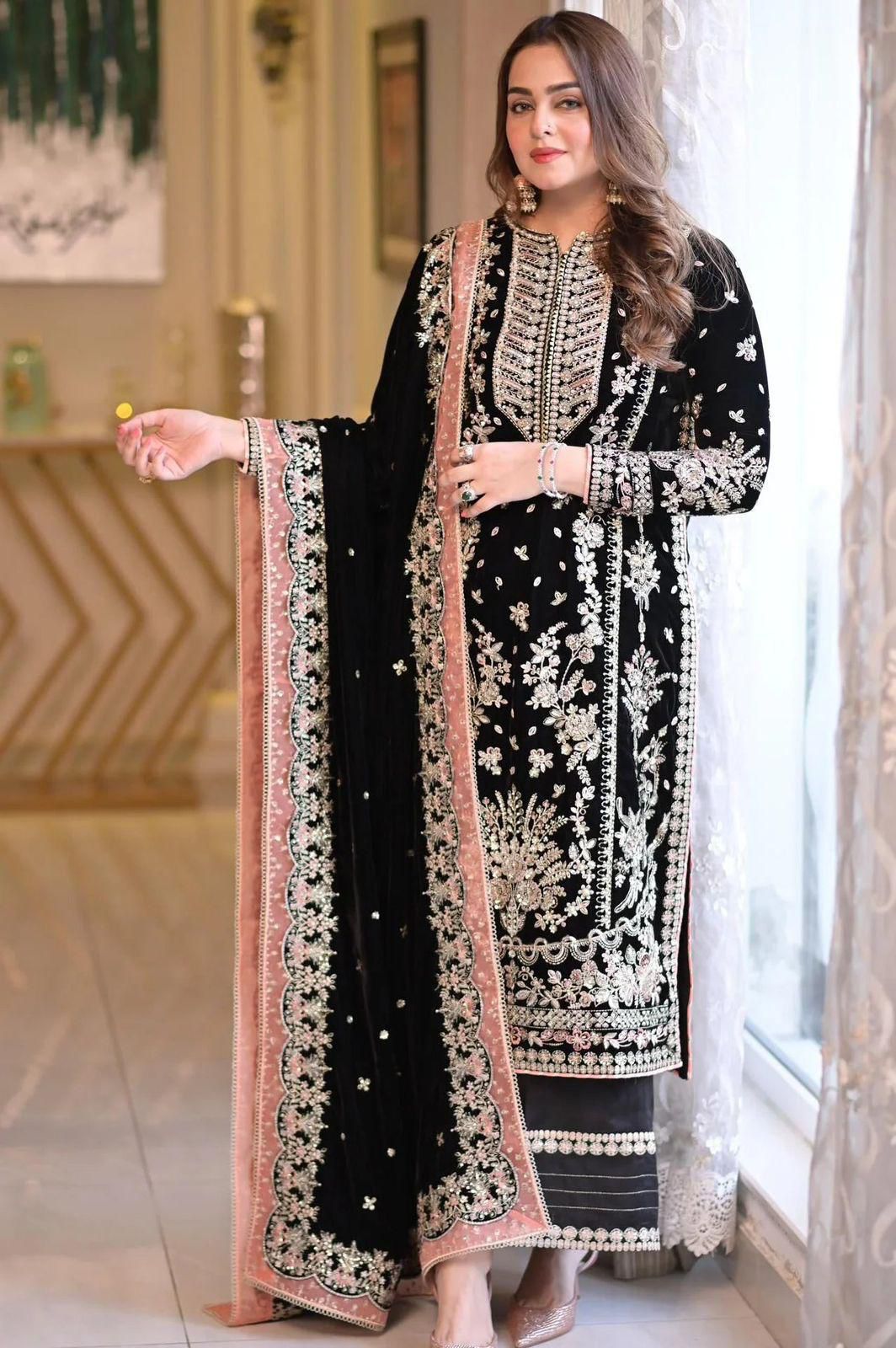 Luxury 3Pc Embroidery Suit