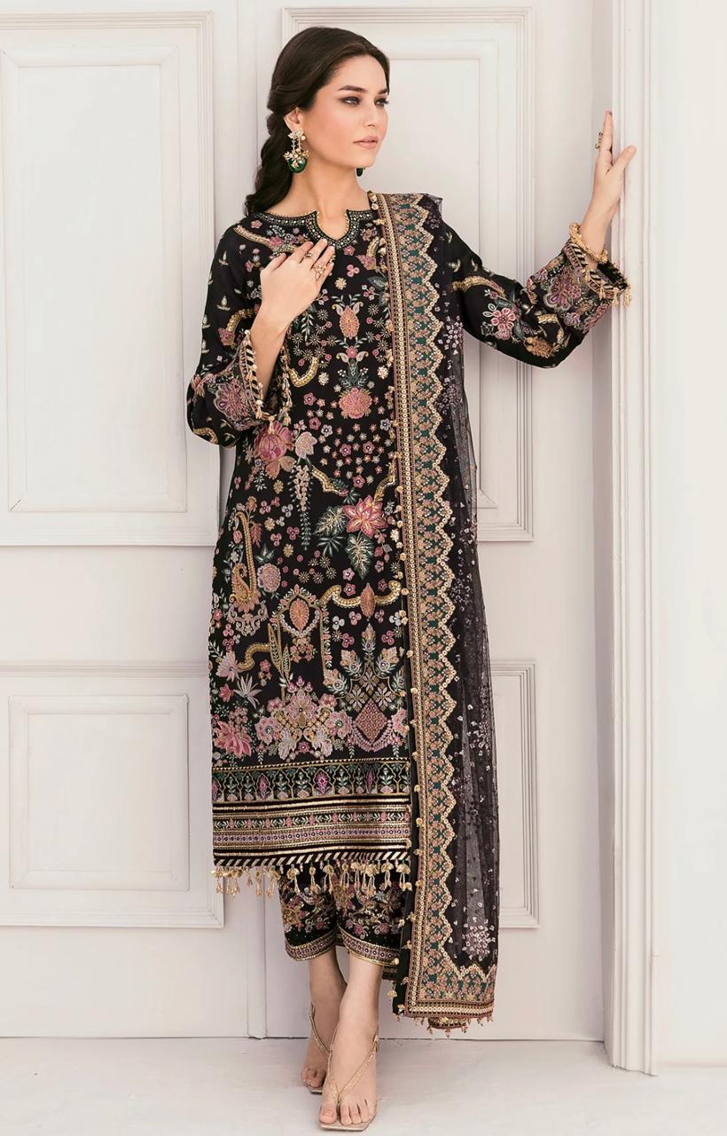 Luxury 3Pc Embroidery Suit