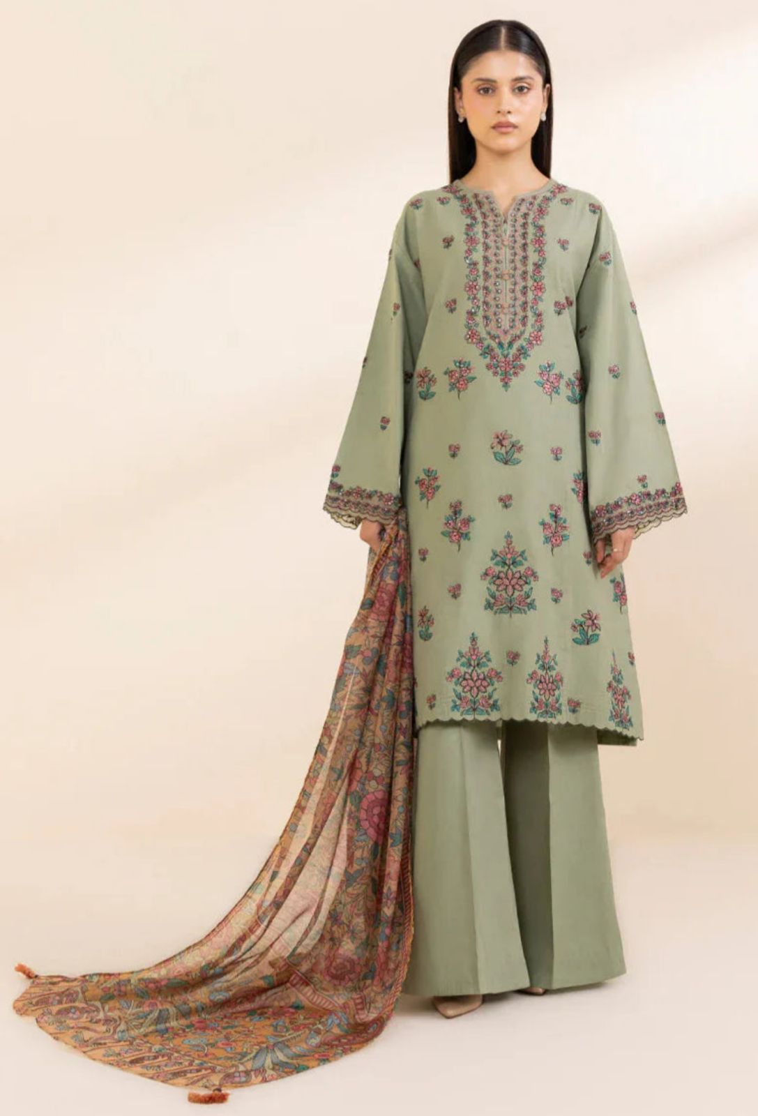 3PC LAWN EMBROIDERED