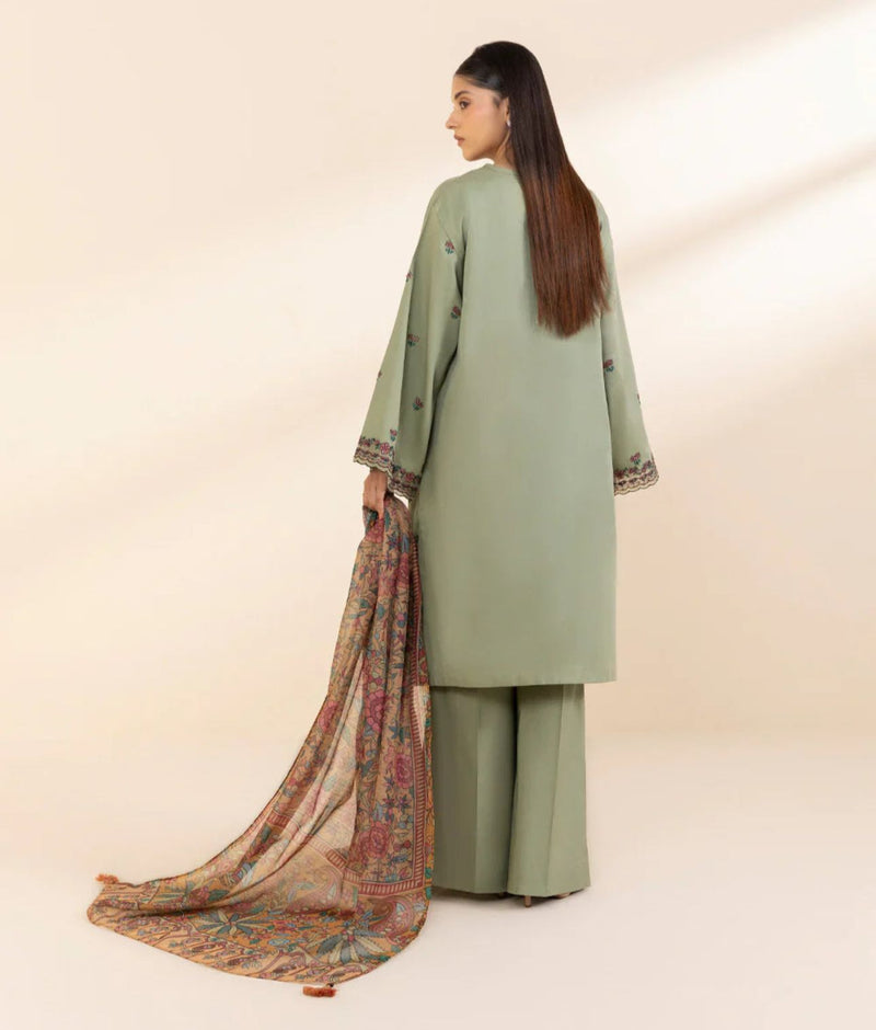 3PC LAWN EMBROIDERED