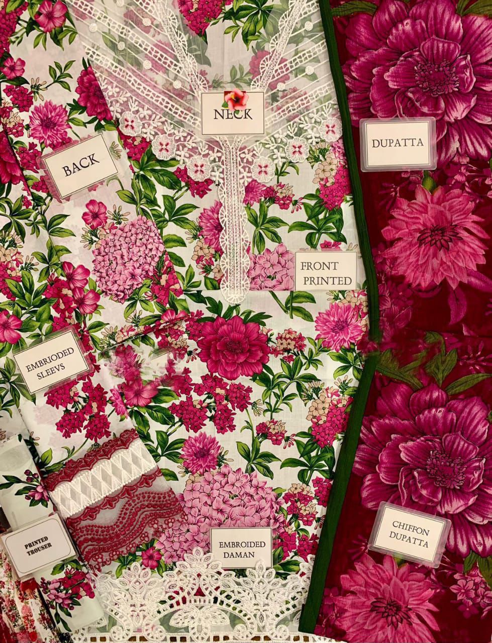 3pc Digital Print Emb Suit