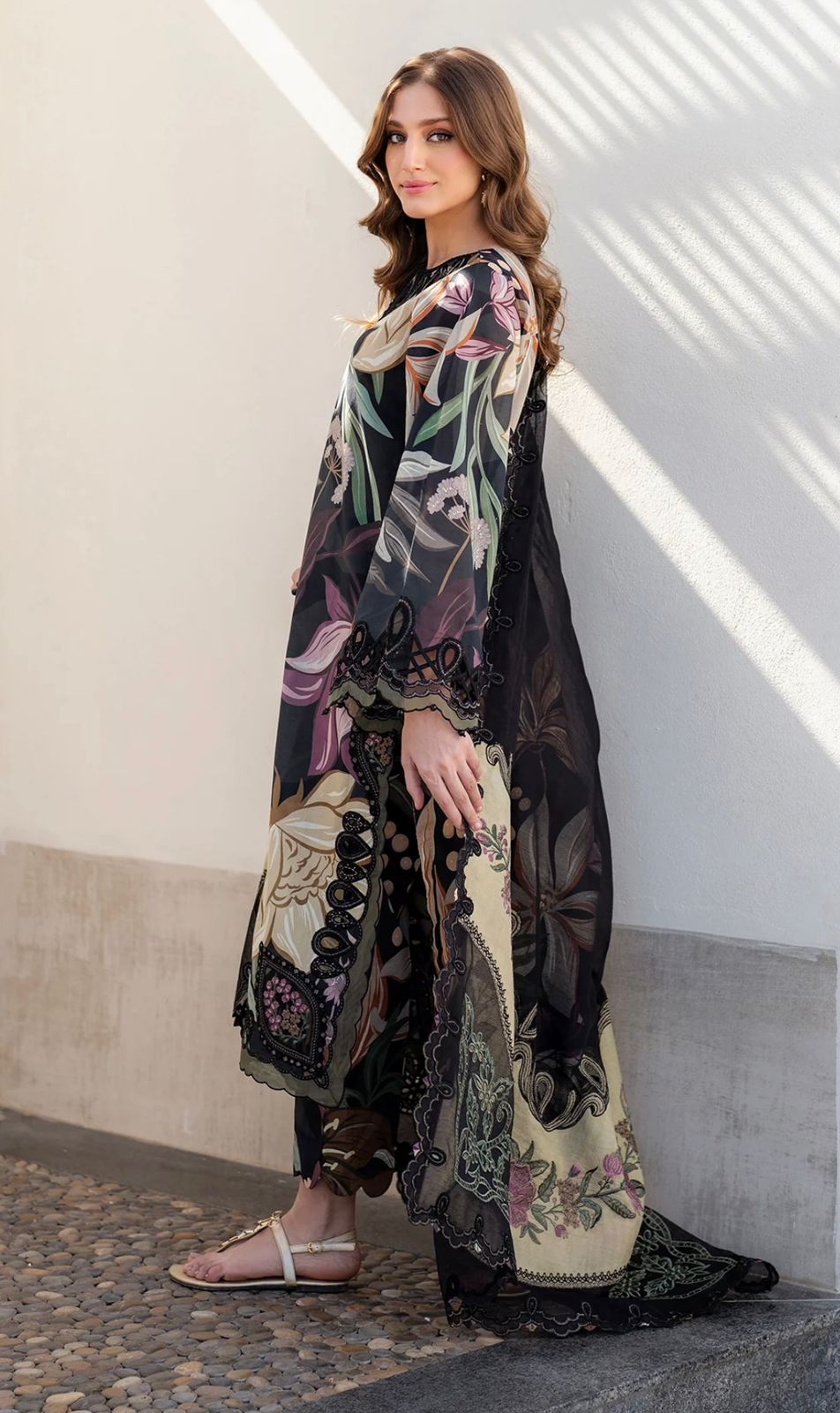 3pc Digital Print Emb Suit