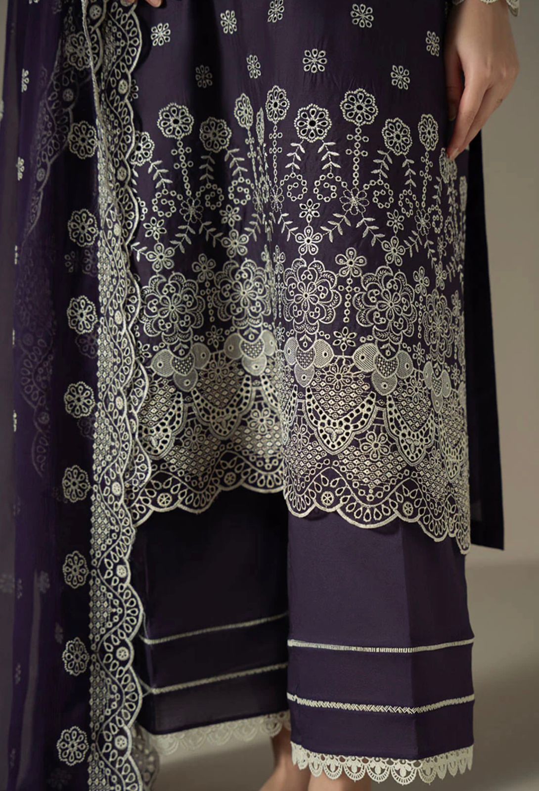 3Pc Lawn Embroidery Suit