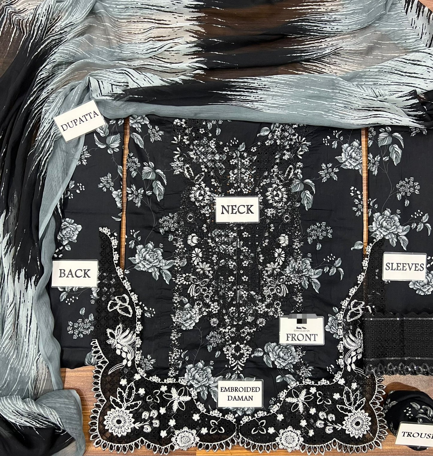 3pc Digital Print Emb Lawn