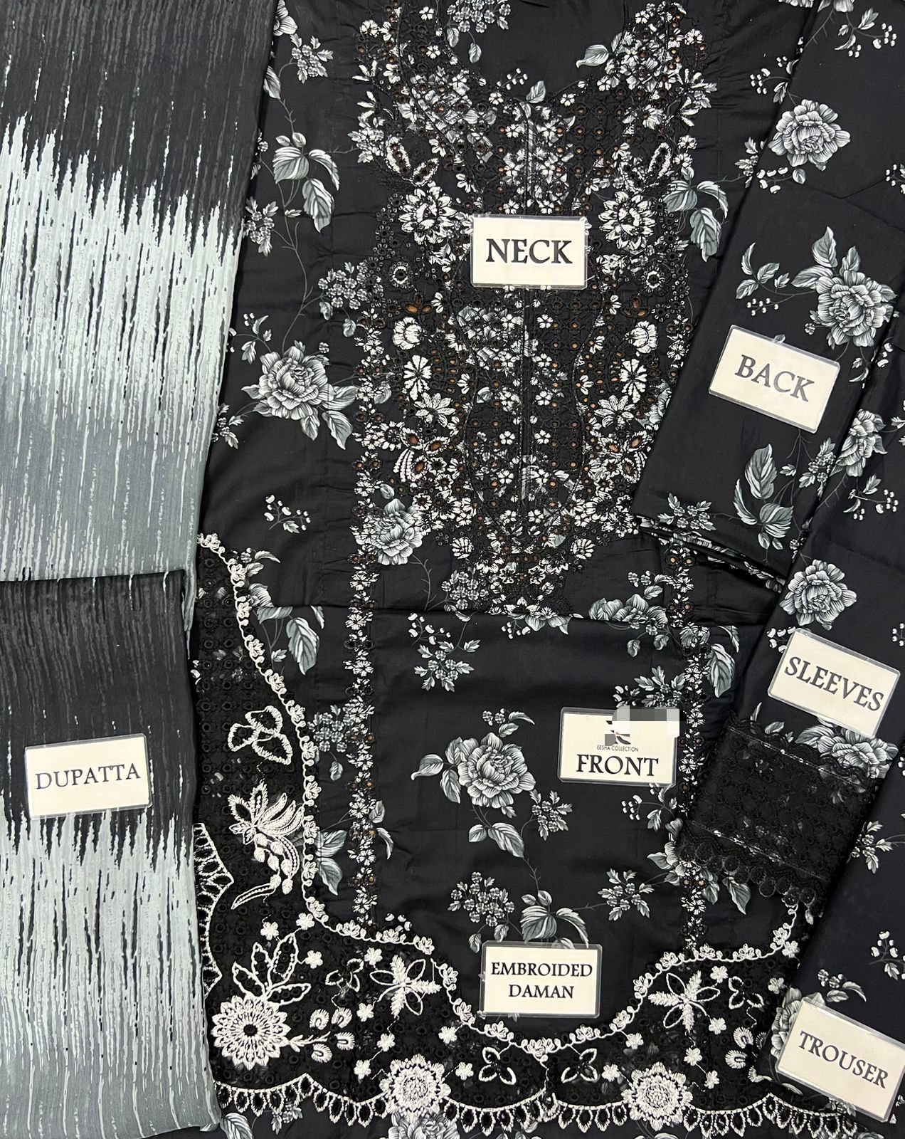 3pc Digital Print Emb Lawn