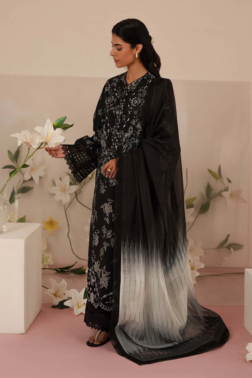 3pc Digital Print Emb Lawn