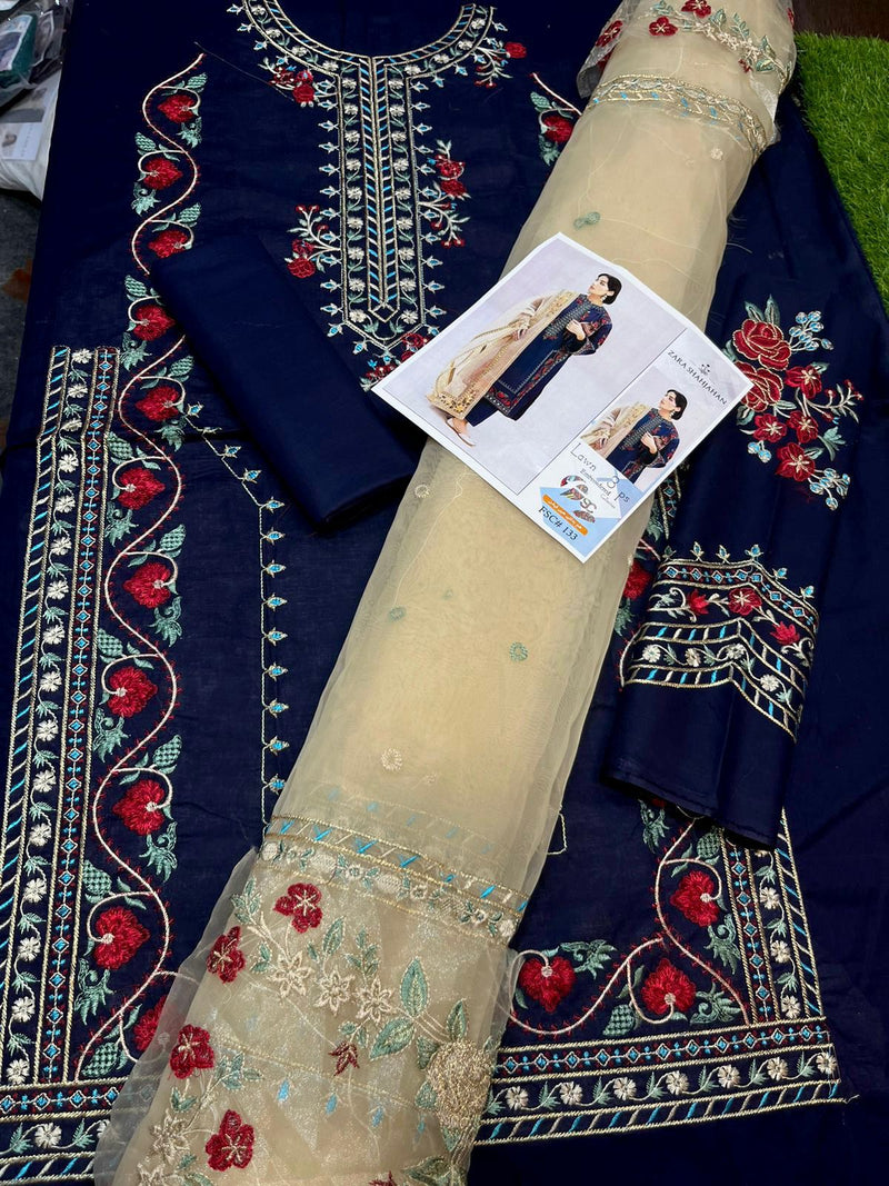 3pc Embroidery lawn Suit