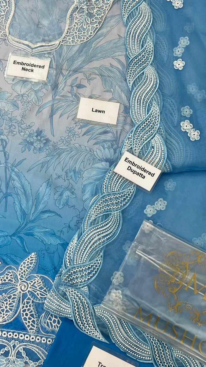 3pc Digital Print Embroidery Suit