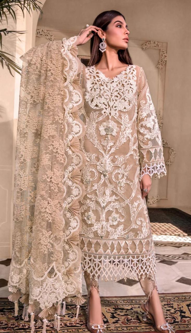 Luxury 3pc Emb Frock/Suit