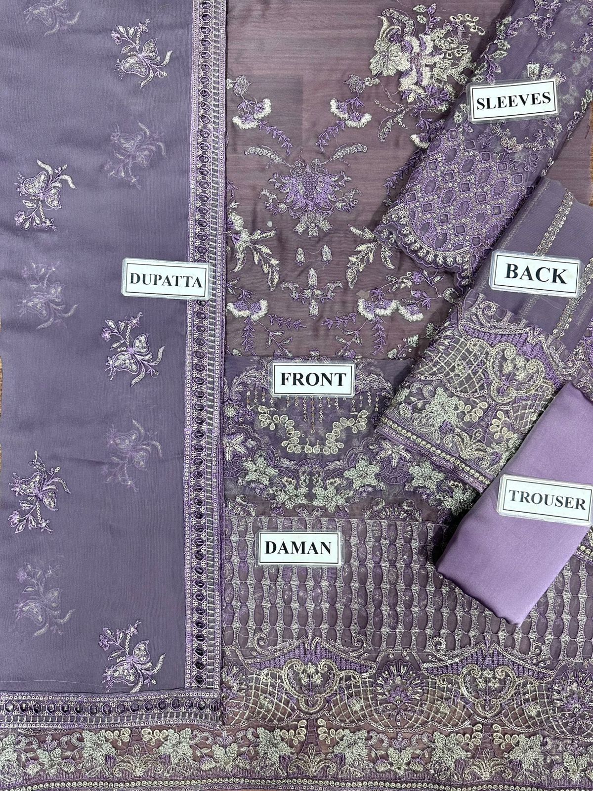 Luxury 3pc Fancy Emb Suit