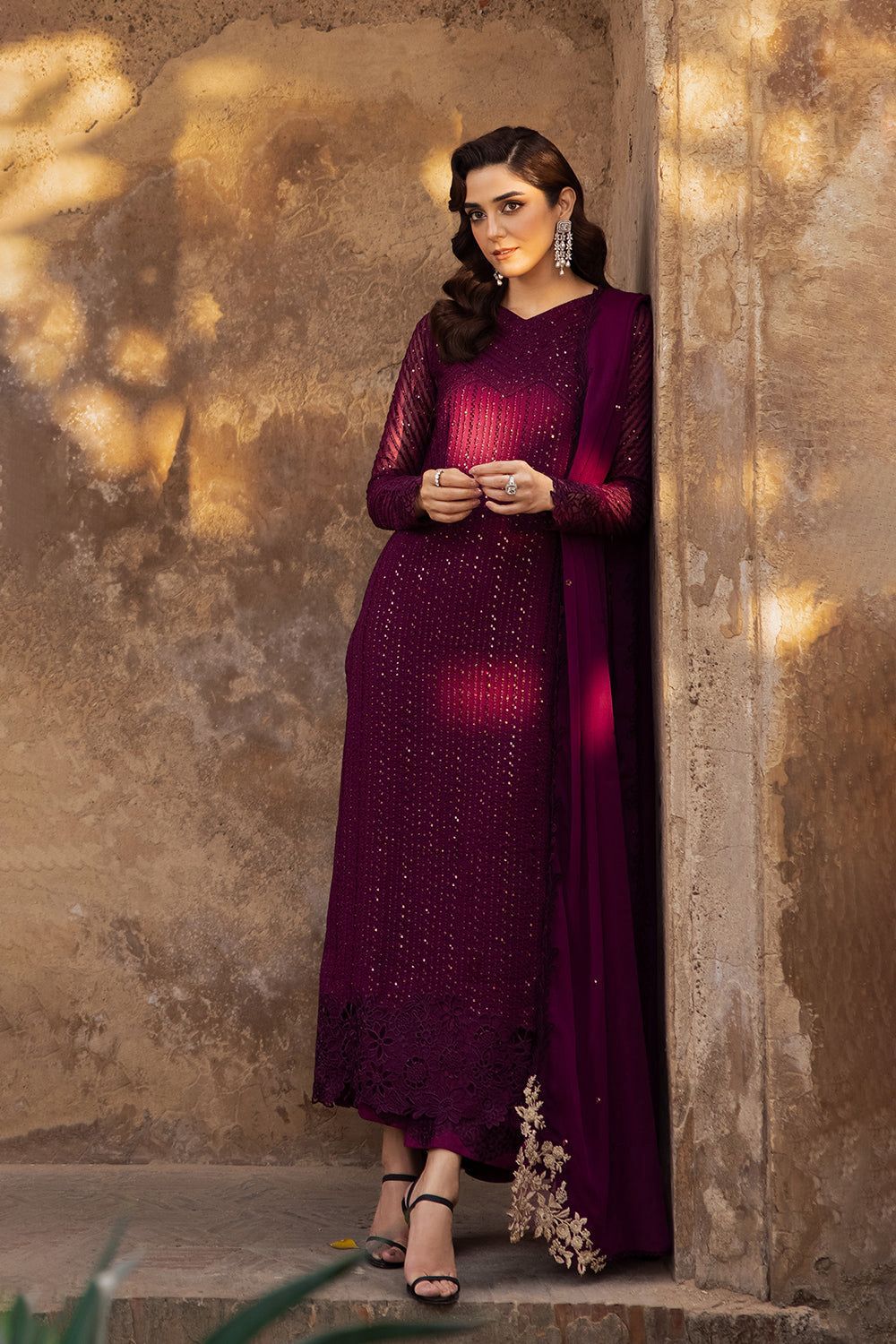 Luxry 3pc Fancy Emb Suit