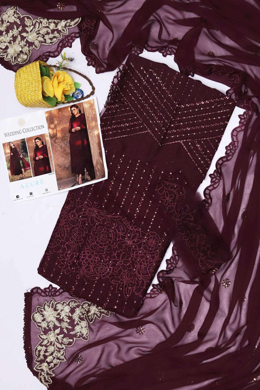 Luxry 3pc Fancy Emb Suit