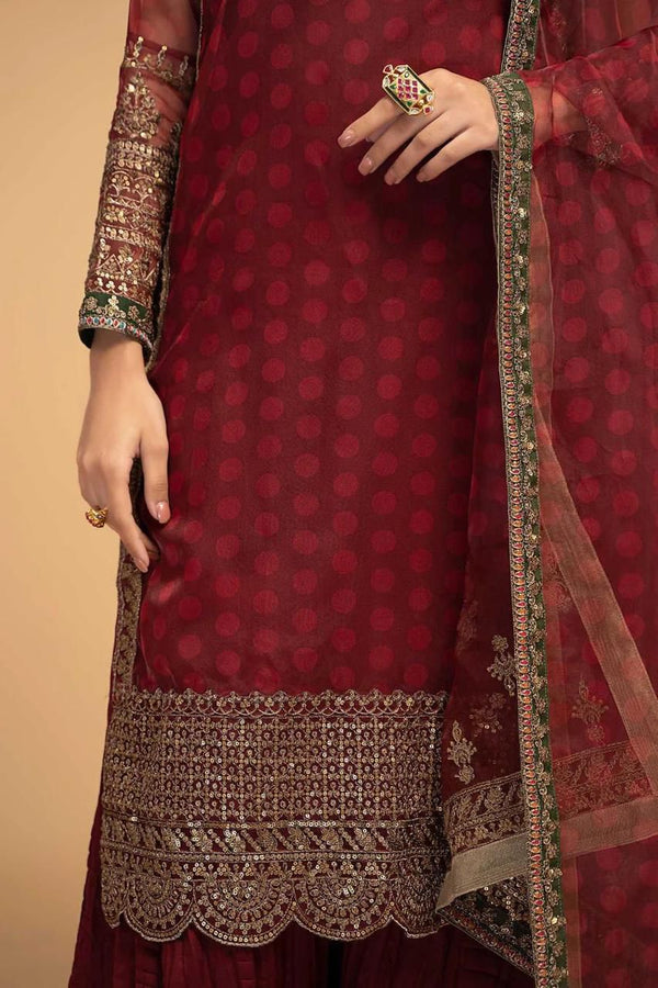 Luxury 3pc Fancy Emb Suit