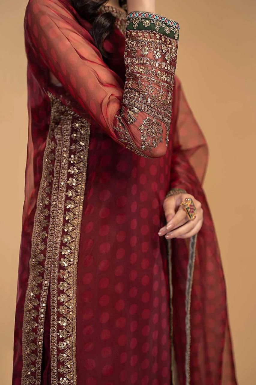 Luxury 3pc Fancy Emb Suit