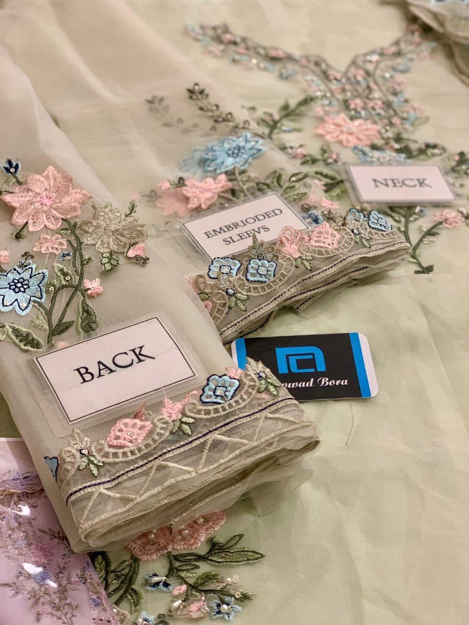 Luxury 3Pc Embroidery Suit