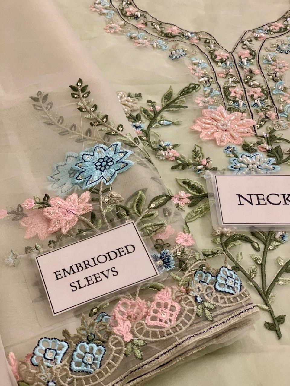 Luxury 3Pc Embroidery Suit