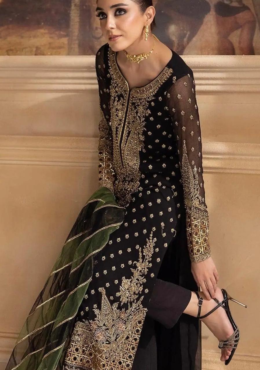 Luxury 3Pc Embroidery Suit