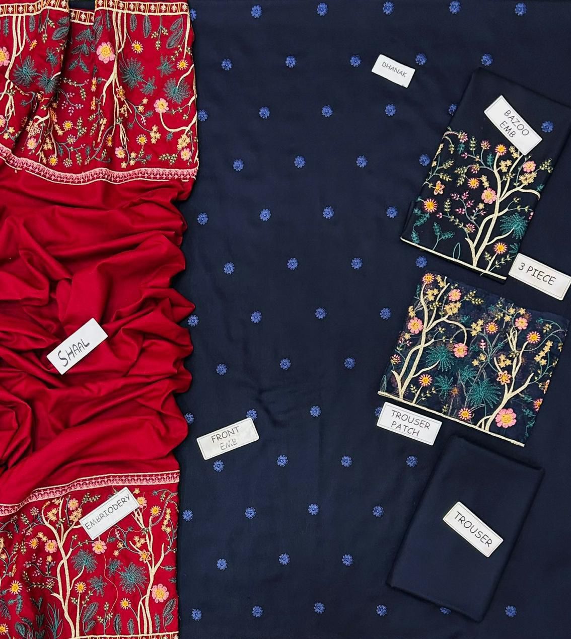 3Pc Embroidery Suit