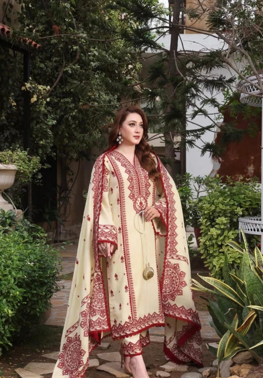 3Pc Embroidery Suit