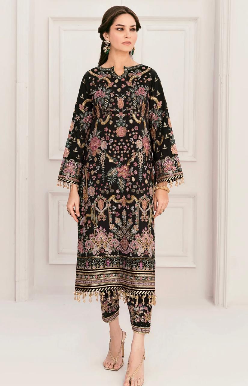 Luxury 3Pc Embroidery Suit